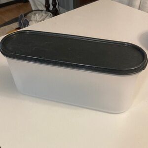 Tupperware Black and White Storage Container